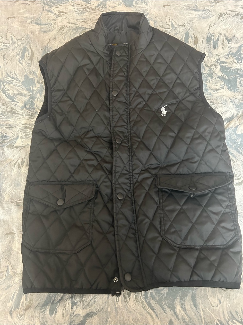 Polo by Ralph Lauren Black Quilted Sleeveless Vest